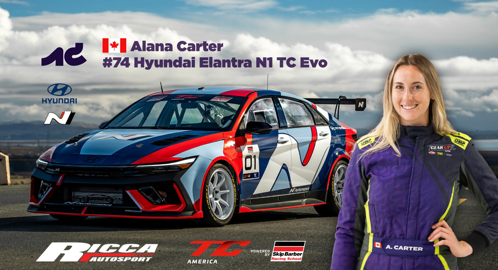 Rising Star Alana Carter to Make SRO TC America Debut with Ricca Autosport at Barber Motorsports Park